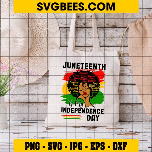 Juneteenth Freedom Day Svg, Black Independence Day Svg, Black Girl Svg on bag