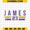 LeBron James 23 Los Angeles Lakers NBA 2023 SVG Cutting Files
