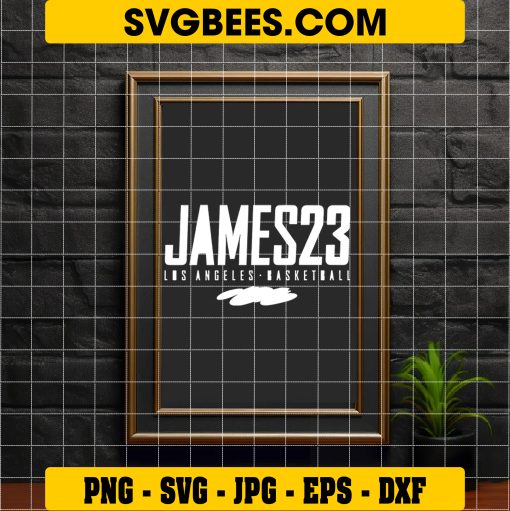 LeBron James Los Angeles Lakers SVG Graphic Design Files on frame