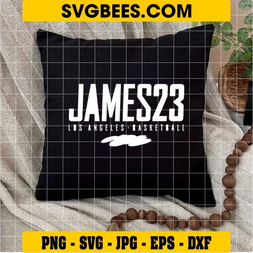 LeBron James Los Angeles Lakers SVG Graphic Design Files on pillow