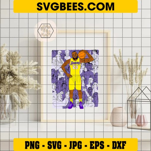Lebron James Basketball SVG Funny NBA SVG Digital File ON FRAME
