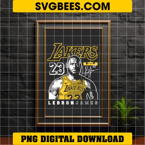 Lebron James Svg File, La Lakers Svg File, Nba Lebron on frame
