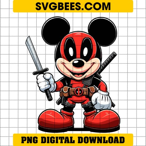 Mickey Deadpool PNG, Deadpool Mickey Mouse PNG