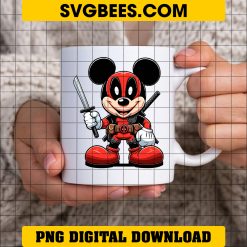 Mickey Deadpool PNG, Deadpool Mickey Mouse PNG on cup