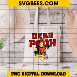 Winnie The Pooh X Deadpool PNG, Winnie The Deadpool PNG on bag