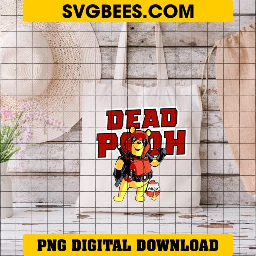 Winnie The Pooh X Deadpool PNG, Winnie The Deadpool PNG on bag