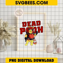 Winnie The Pooh X Deadpool PNG, Winnie The Deadpool PNG on frame