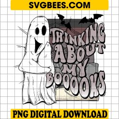 Thinking About My Books PNG, Halloween PNG, Ghost PNG