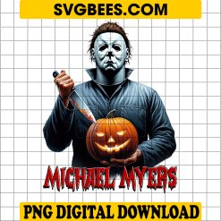 Michael Myers With Knife And Pumpkin PNG, Halloween PNG