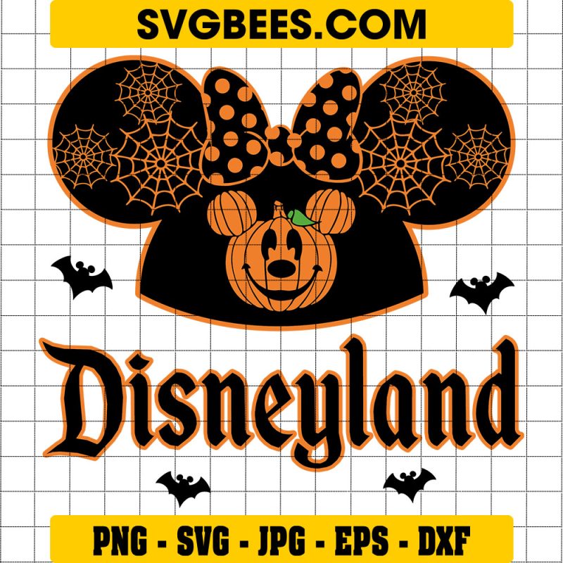 Minnie Mouse Disneyland SVG, Halloween Disney SVG PNG EPS DXF