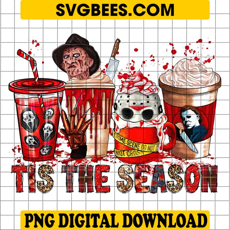 Horror Characters Coffee PNG, Horror Coffee Cup PNG, Halloween Coffee PNG,