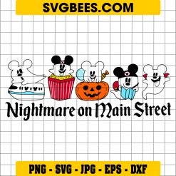 Nightmare On Main Street SVG, Mickey Ghost SVG, Disney Halloween SVG