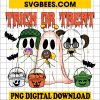 Trick Or Treat PNG, Ghost Kid PNG, Halloween Candy PNG, Pumpkin Basket PNG