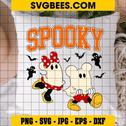 Spooky Season Mickey And Minnie Ghost SVG