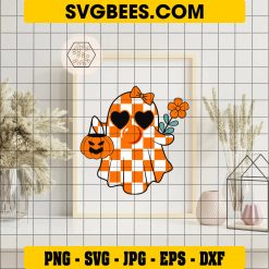 Checkered Ghost SVG