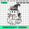 Silhouette Floral Ghost, Flower Ghost Pumpkin Halloween Embroidery Design