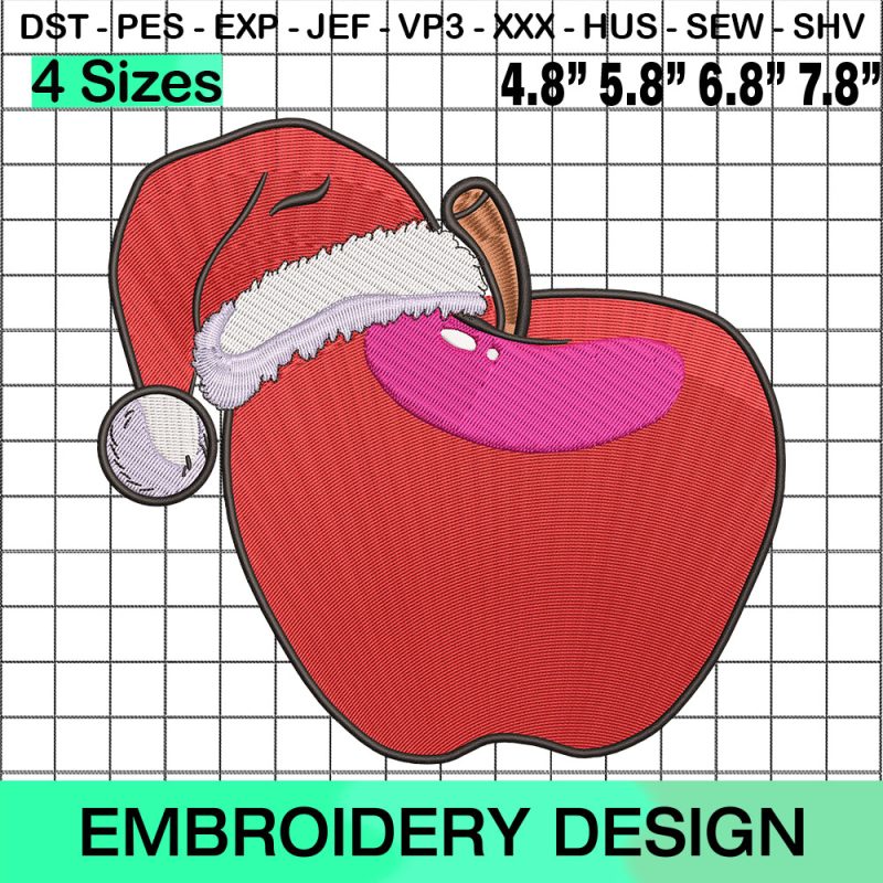 apple embroidery design