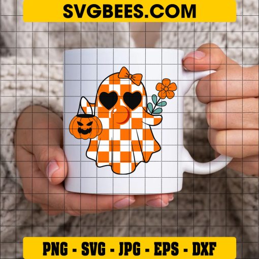 Checkered Ghost SVG