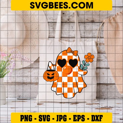 Checkered Ghost SVG