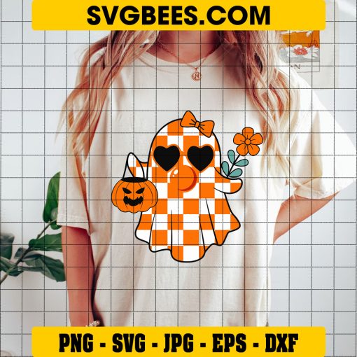 Checkered Ghost SVG