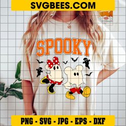 Spooky Season Mickey And Minnie Ghost SVG