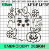 Cute Ghost, Retro Halloween, Halloween Pumpkin Embroidery Design