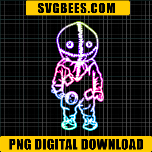 Neon Voodoo Doll PNG, Horror PNG, Halloween PNG