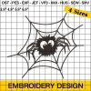 Spider Web Embroidery Design, Spider Embroidery Design, Halloween Embroidery Design