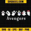 The Ghost Avengers SVG, Funny Halloween SVG, Spiderman, Ironman, Thor, Captain America, Scarlet Witch SVG