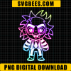 Neon Chibi Beetlejuice PNG, Halloween PNG, Horror Character PNG