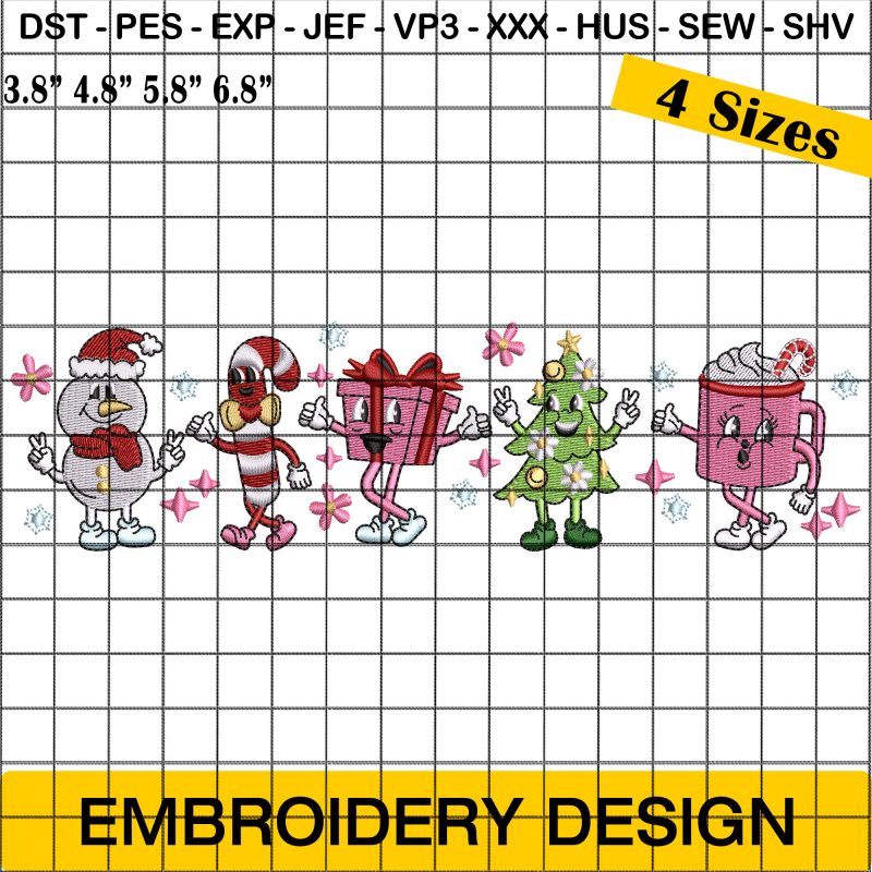 Christmas Characters Embroidery Designs