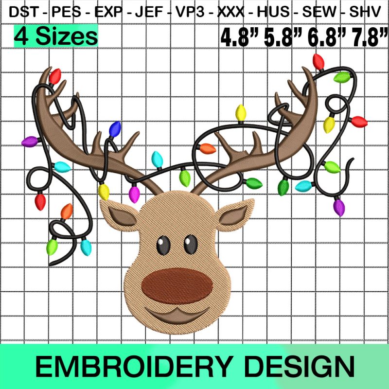 reindeer embroidery