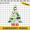 Tree Rex Christmas Tree Embroidery Design