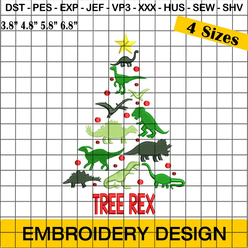 christmas tree embroidery