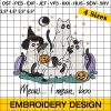 Meow I Mean Boo Embroidery Design, Halloween Cat Ghost Embroidery Design