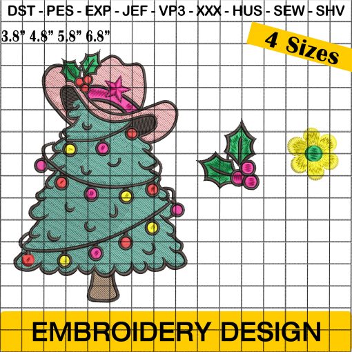 christmas tree embroidery