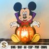 Mickey Mouse Dracula Lantern 3D Paper Cut, Halloween Lantern 3D Paper Cut