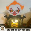 Pennywise Lantern 3D Paper Cut, Halloween 3D Paper Cut, IT 3D Paper Cut