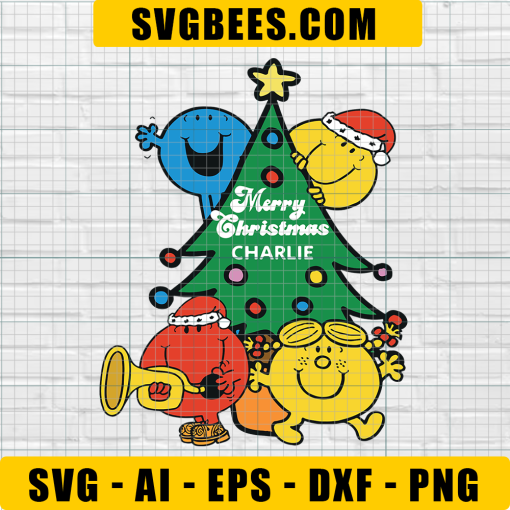 Mr Men Little Miss SVG, Merry Christmas Charlie SVG