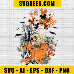 Mickey Mouse And Friends SVG, Disney Halloween SVG, Mickey Mouse Pumpkin SVG