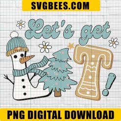 Lets Get Lit PNG, Snowman, Christmas Tree, And Gingerbread PNG