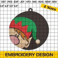 Elf Embroidery Design | Christmas Embroidery Designs Ornament