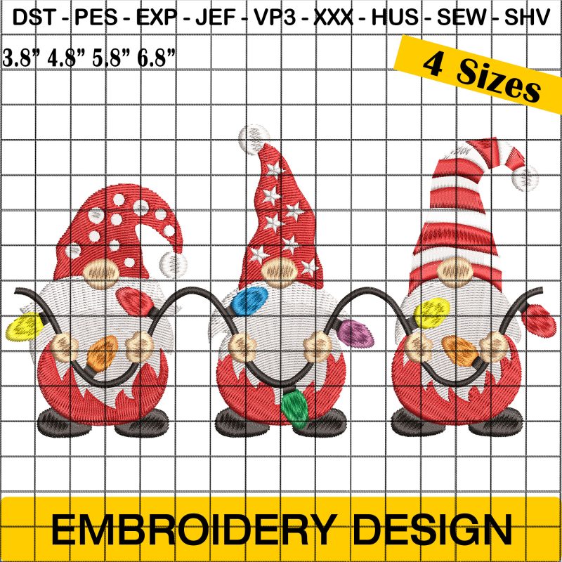 gnome embroidery designs