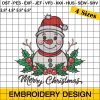 Merry Christmas Embroidery: Festive Christmas Snowman Designs