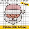 Cute Santa Claus Face Embroidery Design - Christmas Embroidery Designs