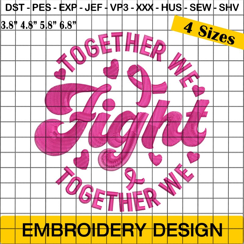 breast cancer awareness embroidery design