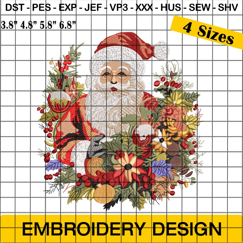 santa embroidery