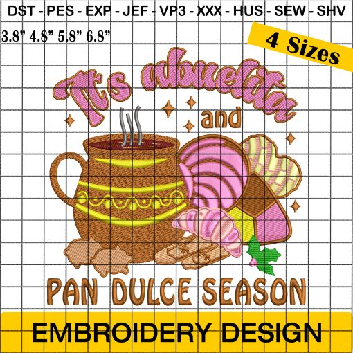 Pan Dulce Season Christmas Embroidery Designs