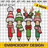 Cute Christmas Pencils Embroidery Designs – Festive and Adorable Christmas Embroidery