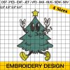 Christmas Tree Mascot Embroidery Design - Whistling Christmas Embroidery